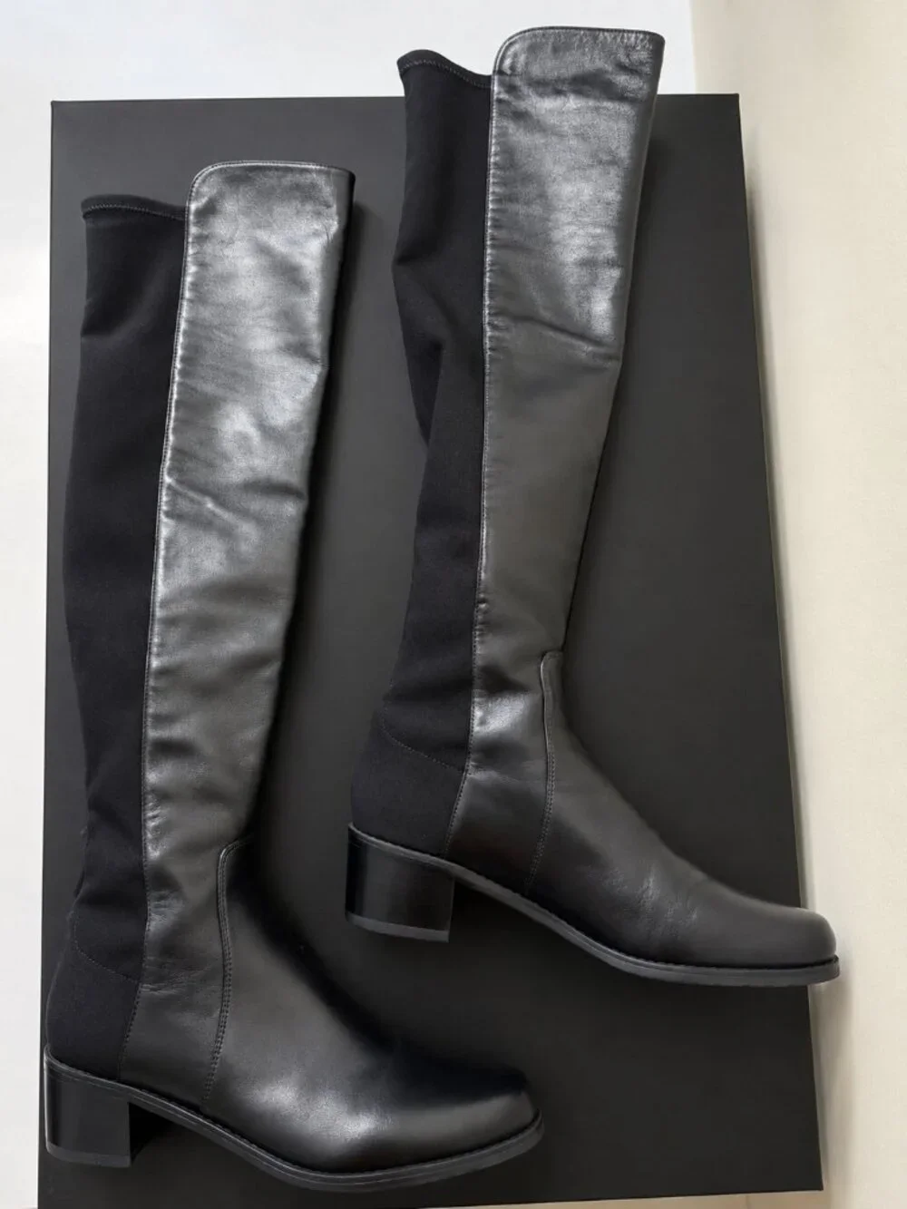 Stewart Weitzman 50/50 Over-the-Knee Boot Black Sz 6.5